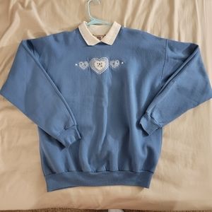 Vintage Top Stitch By Morning Sun Crew Neck Size Large